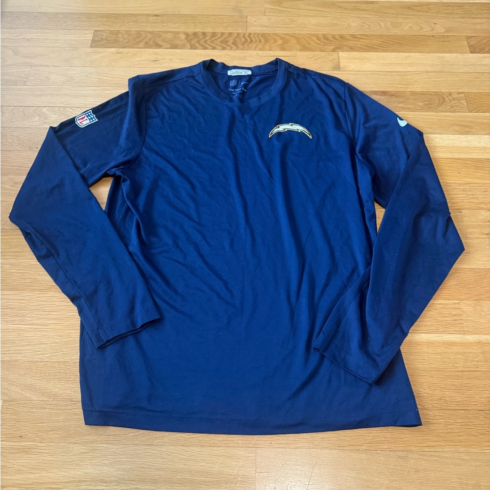 Men's Nike Navy Los Angeles Chargers Legend Logo Dri-FIT Long Sleeve T-Shirt  L - Picture 5 of 8